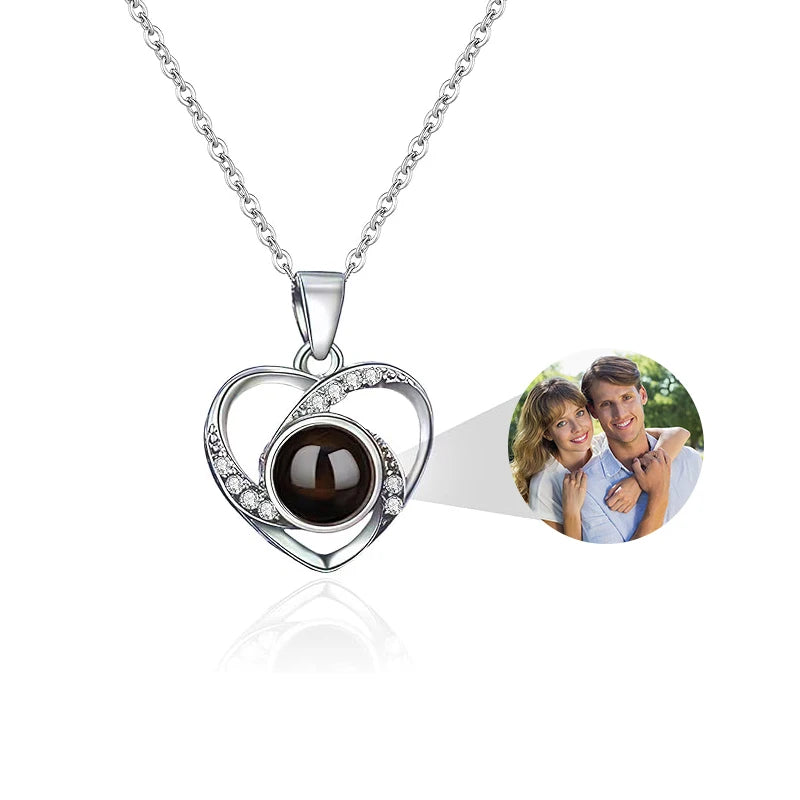 Personalized Picture Projection Necklace Camera Pendant for Women