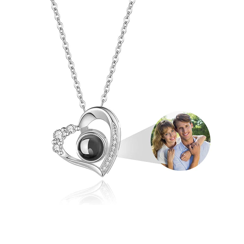 Personalized Picture Projection Necklace Camera Pendant for Women