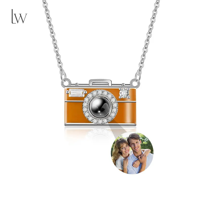 Personalized Picture Projection Necklace Camera Pendant for Women