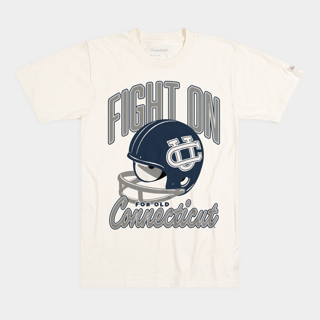 UConn Football "Fight On" Helmet Tee