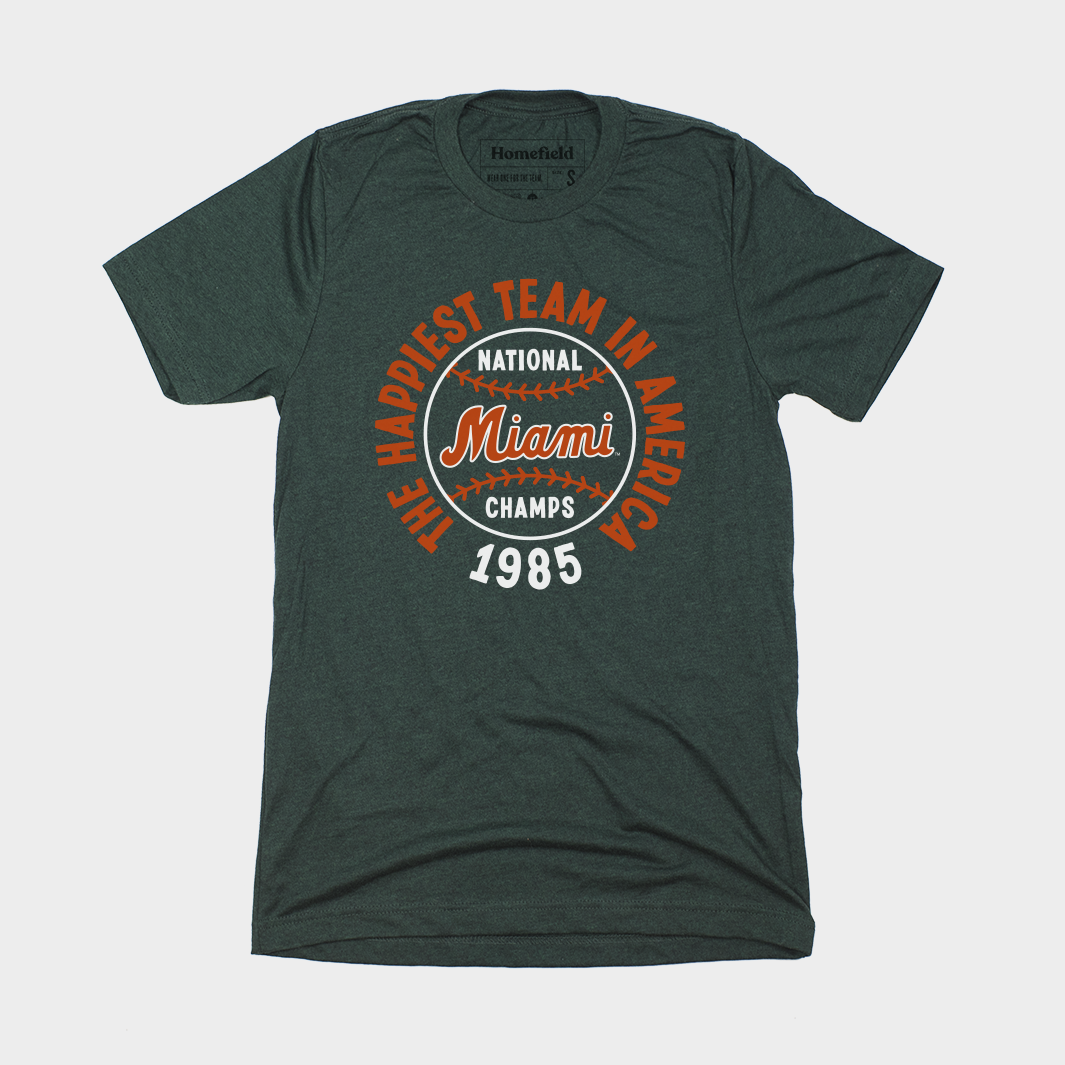 Miami Baseball 1985 National Champs Vintage Tee