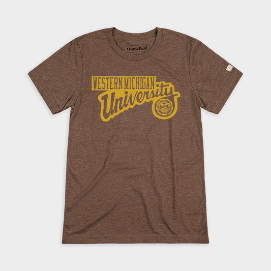 Western Michigan Script and Seal Tee