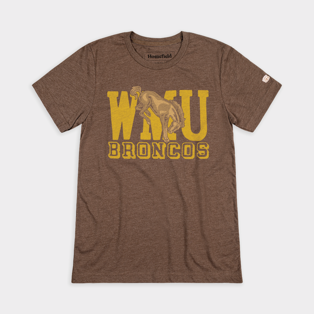 Western Michigan Broncos Midcentury Logo and Wordmark Tee
