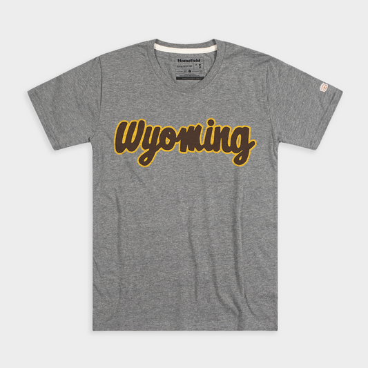 Wyoming Script Grey Tee
