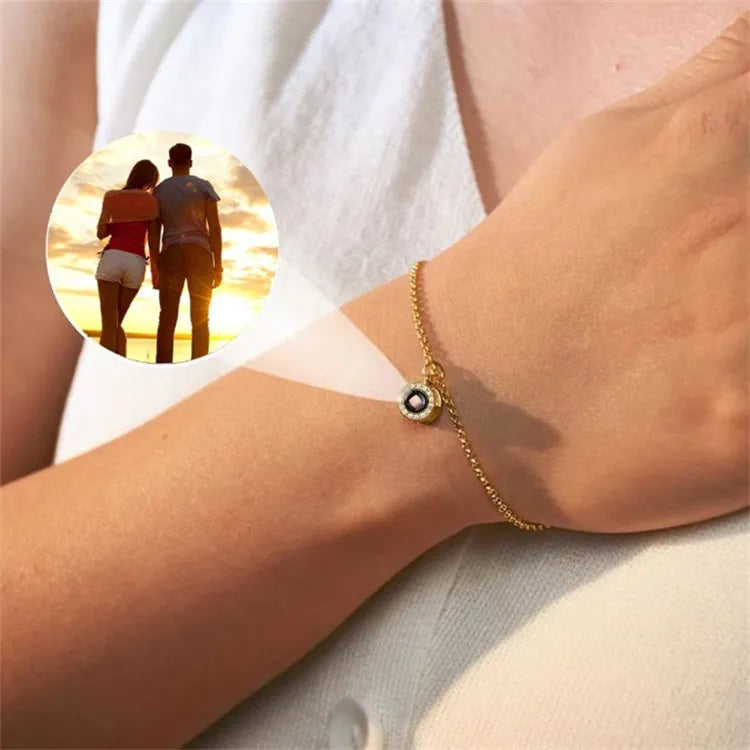 925 Silver Diamond Projection Bracelet for Women – Korean Style Couple Jewelry Gift