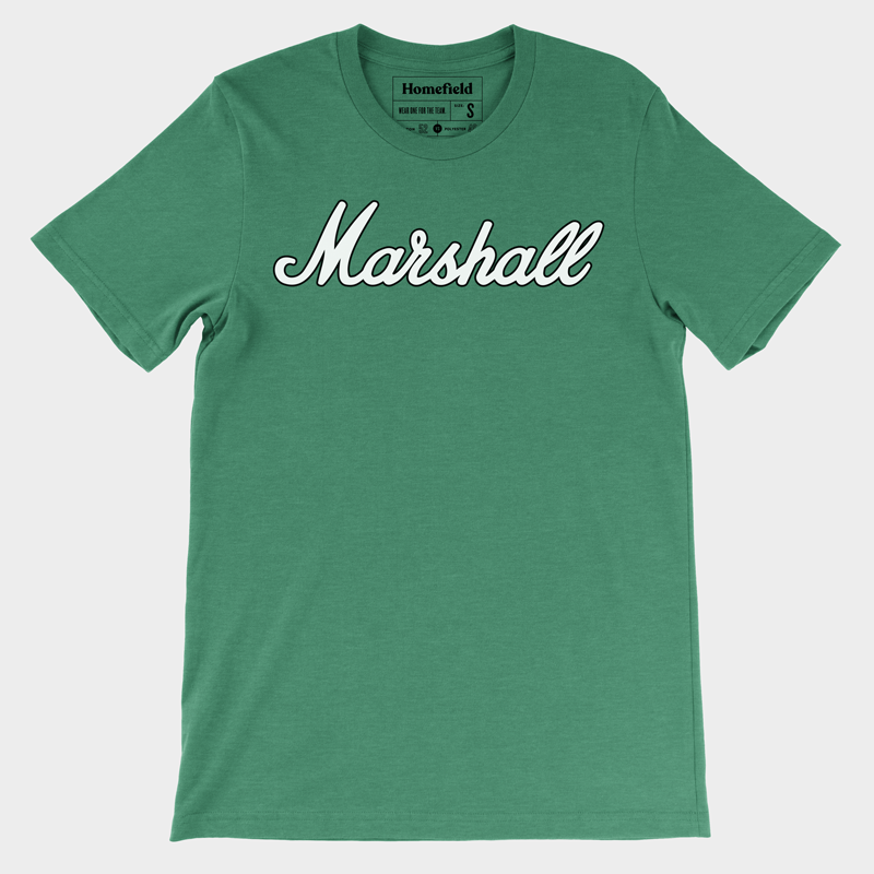 Marshall Basketball Script Tee