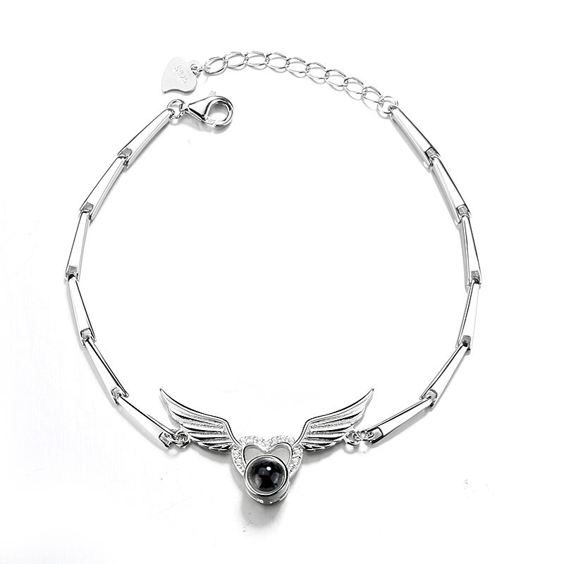 Angel Wings Projection Bracelet Personalized Photo Bracelet Gift