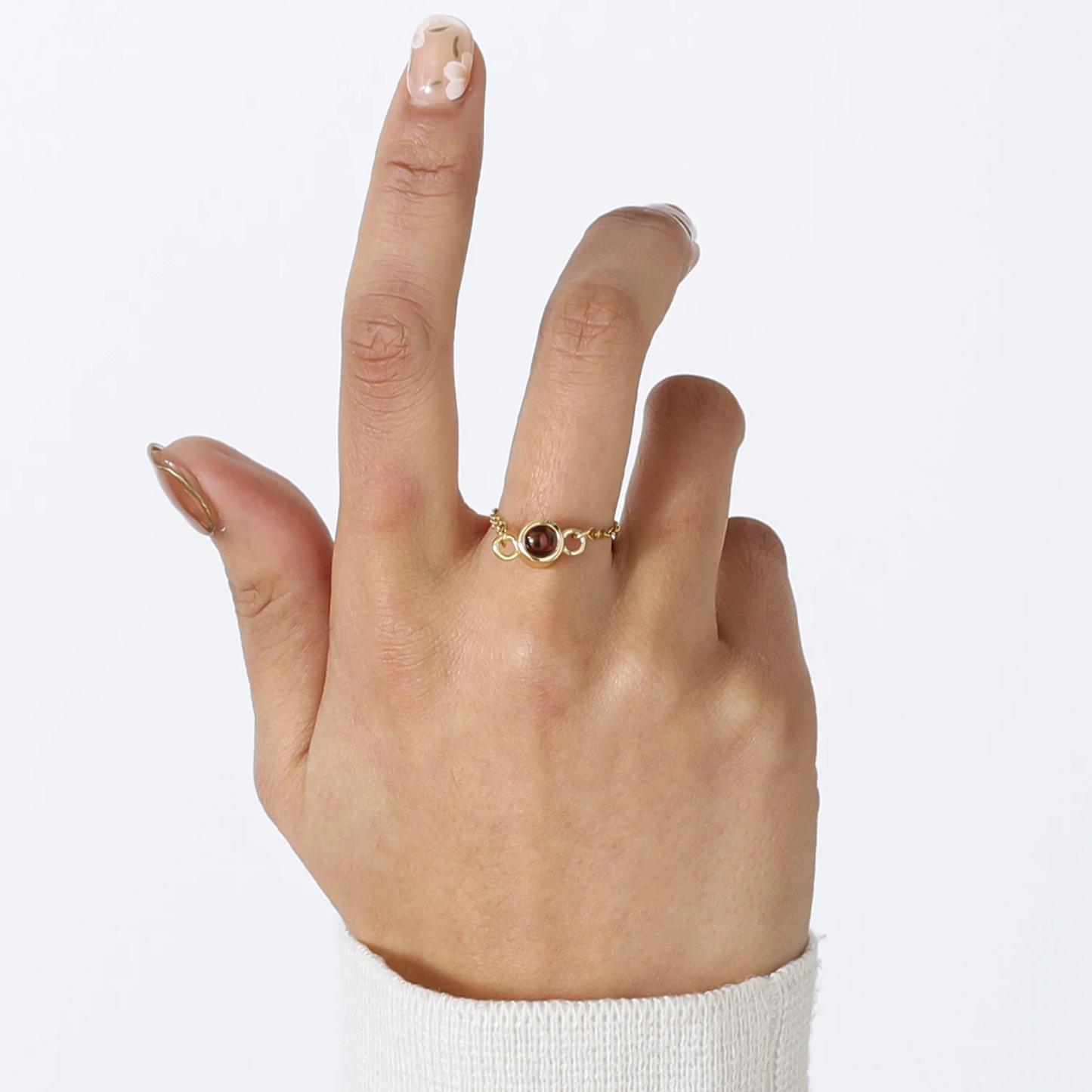 Personalized Photo Projection Ring for Women Custom Jewelry Gift