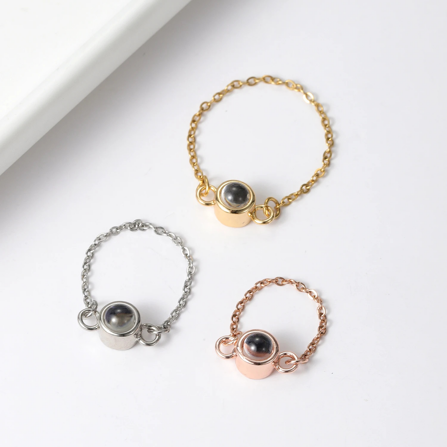 Personalized Photo Projection Ring for Women Custom Jewelry Gift