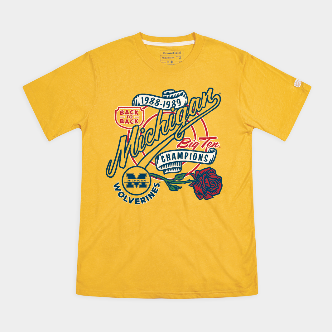 Michigan Football 1988 and 1989 Big Ten Champs Tee