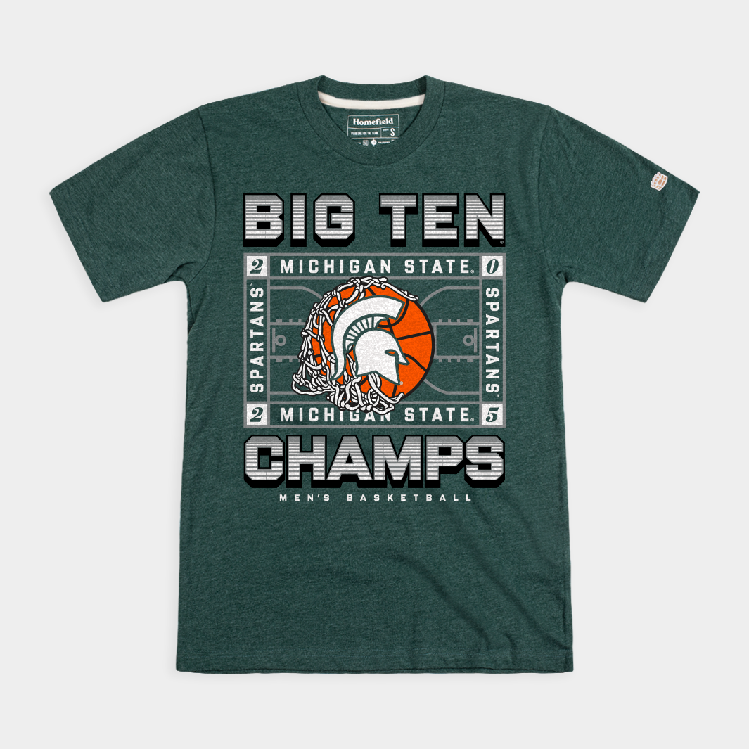 Michigan State Men's Basketball 2025 Big Ten Champs Tee