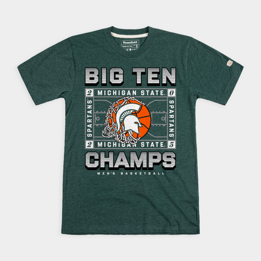 Michigan State Men's Basketball 2025 Big Ten Champs Tee
