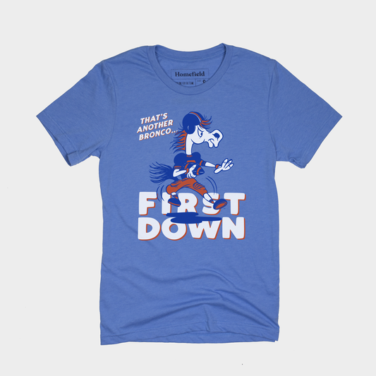 BSU Bronco First Down Vintage Tee