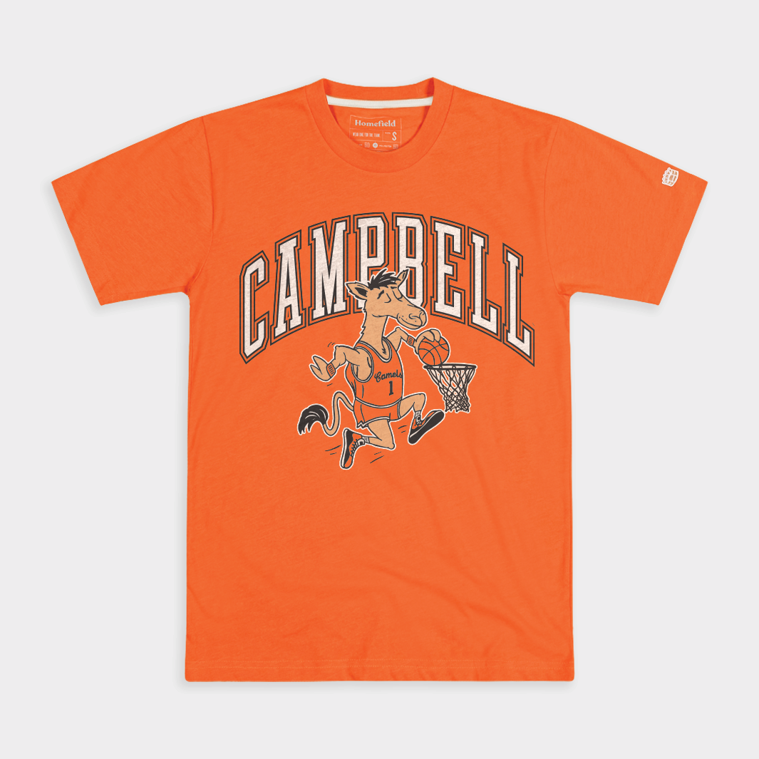 Campbell Fighting Camels Basketball Retro Mascot Tee