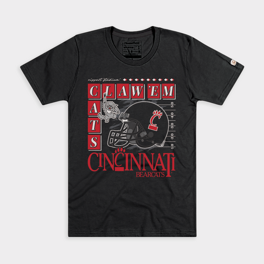 Cincinnati Football "Claw 'Em Cats" Retro Tee
