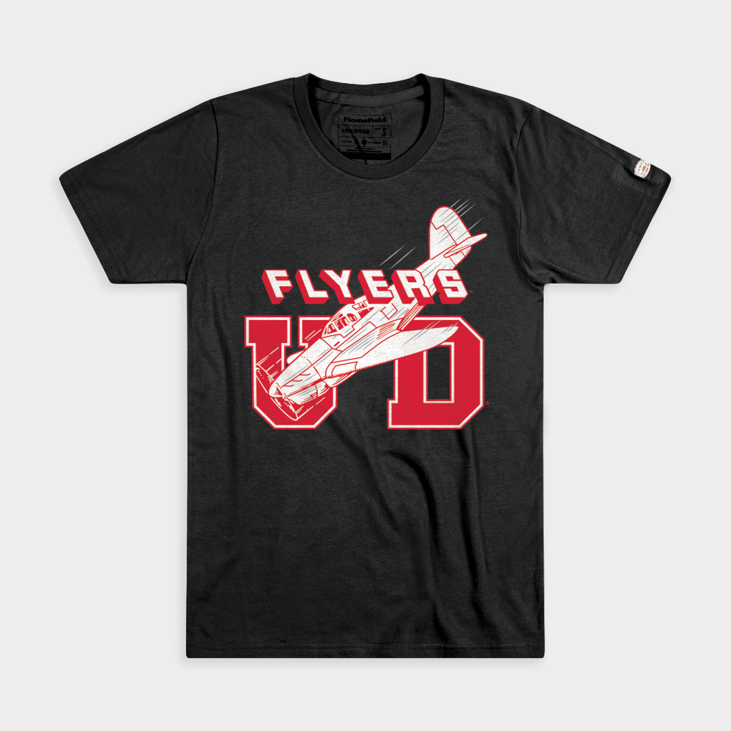 Dayton Flyers Retro Plane Logo Tee