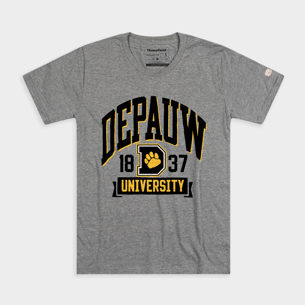 DePauw D Paw Logo 1837 Retro Tee