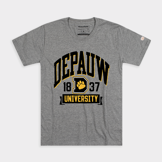 DePauw D Paw Logo 1837 Retro Tee