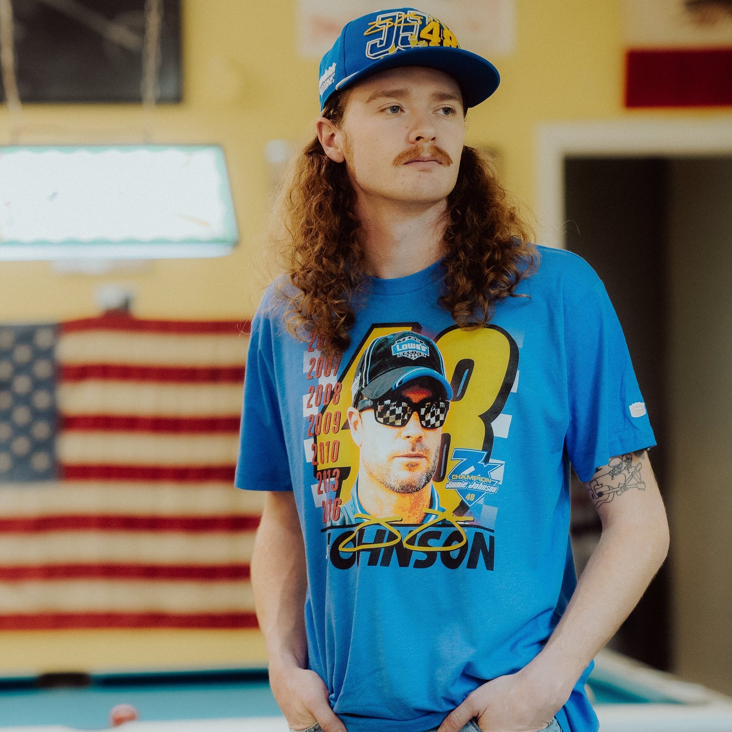 Retro-Inspired Jimmie Johnson 7-Time Champ Tee