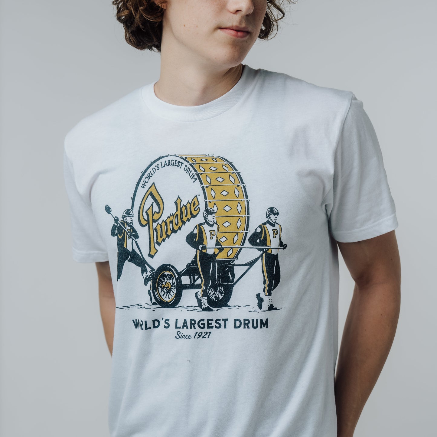 Purdue Vintage-Inspired World's Largest Drum Tee
