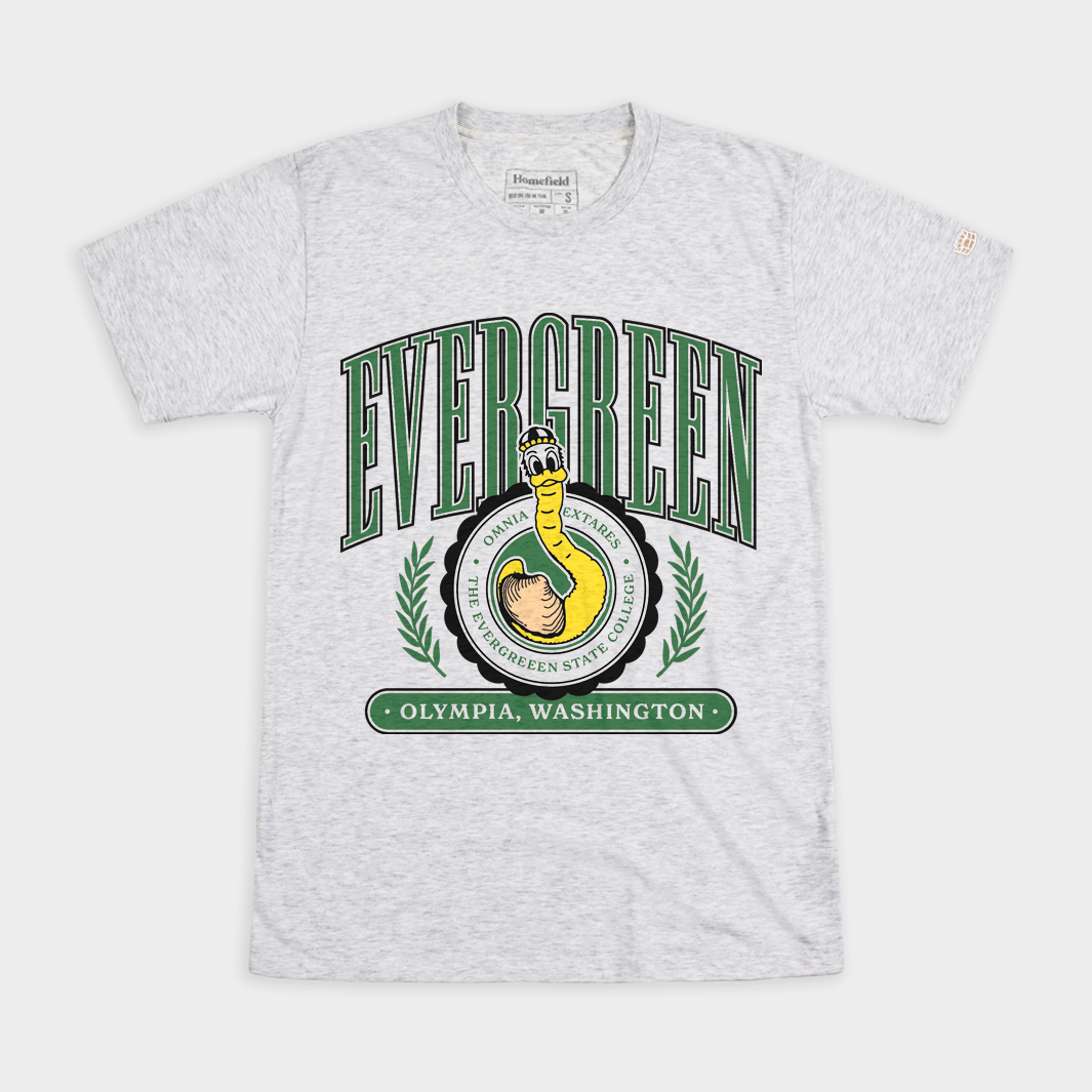 The Evergreen State College Geoducks Throwback Crest Tee