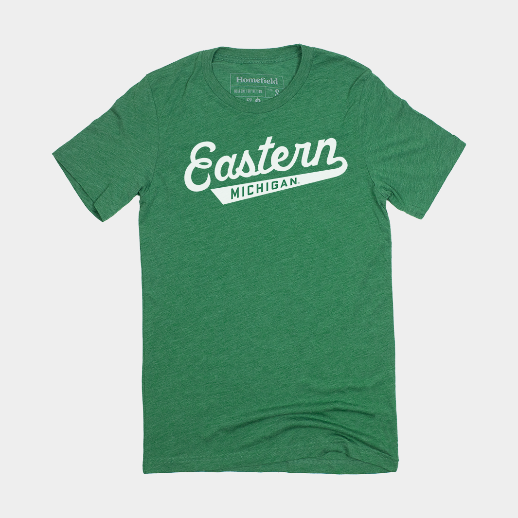 Eastern Michigan Baseball Script Tee