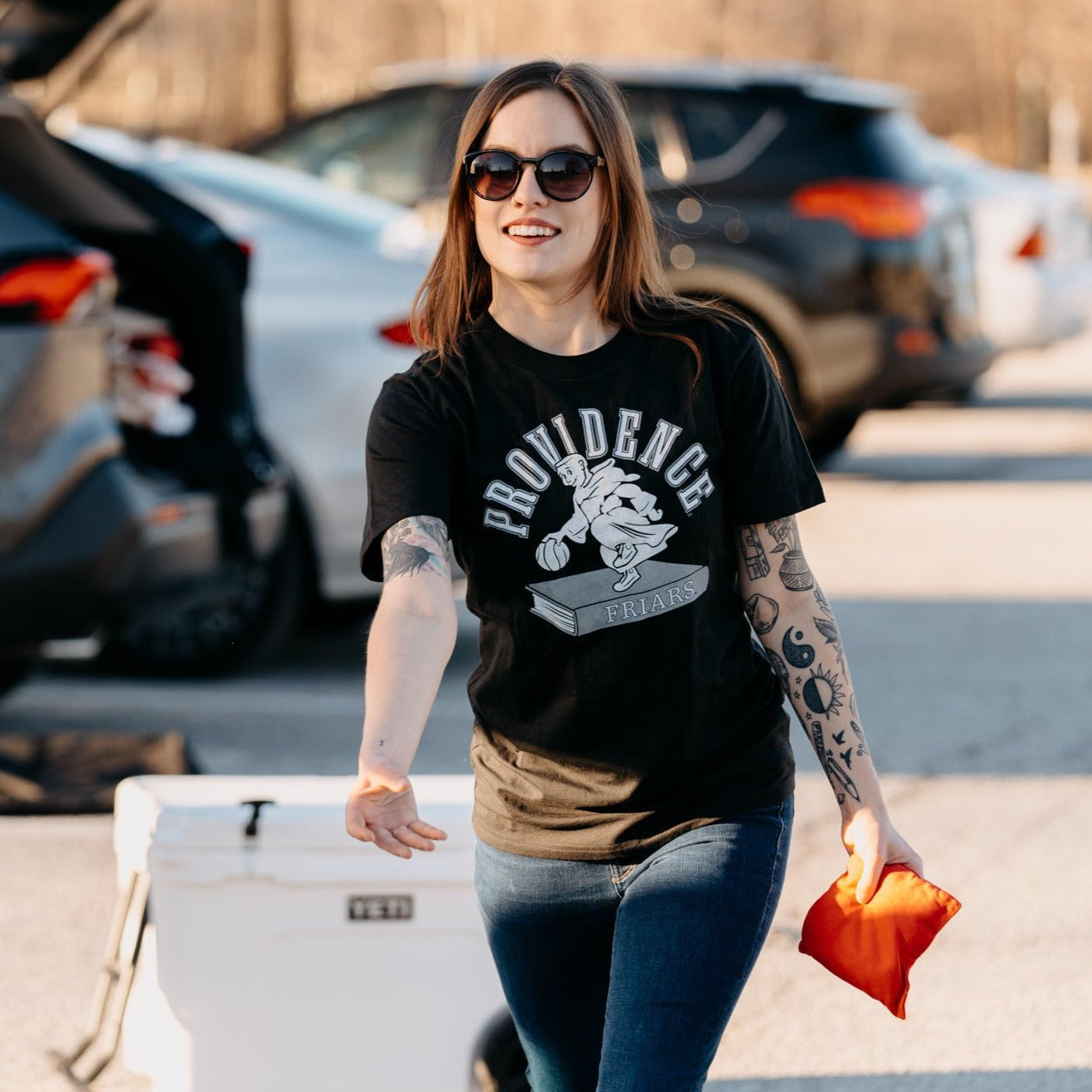 Providence Dribbling Friar Hoops Tee