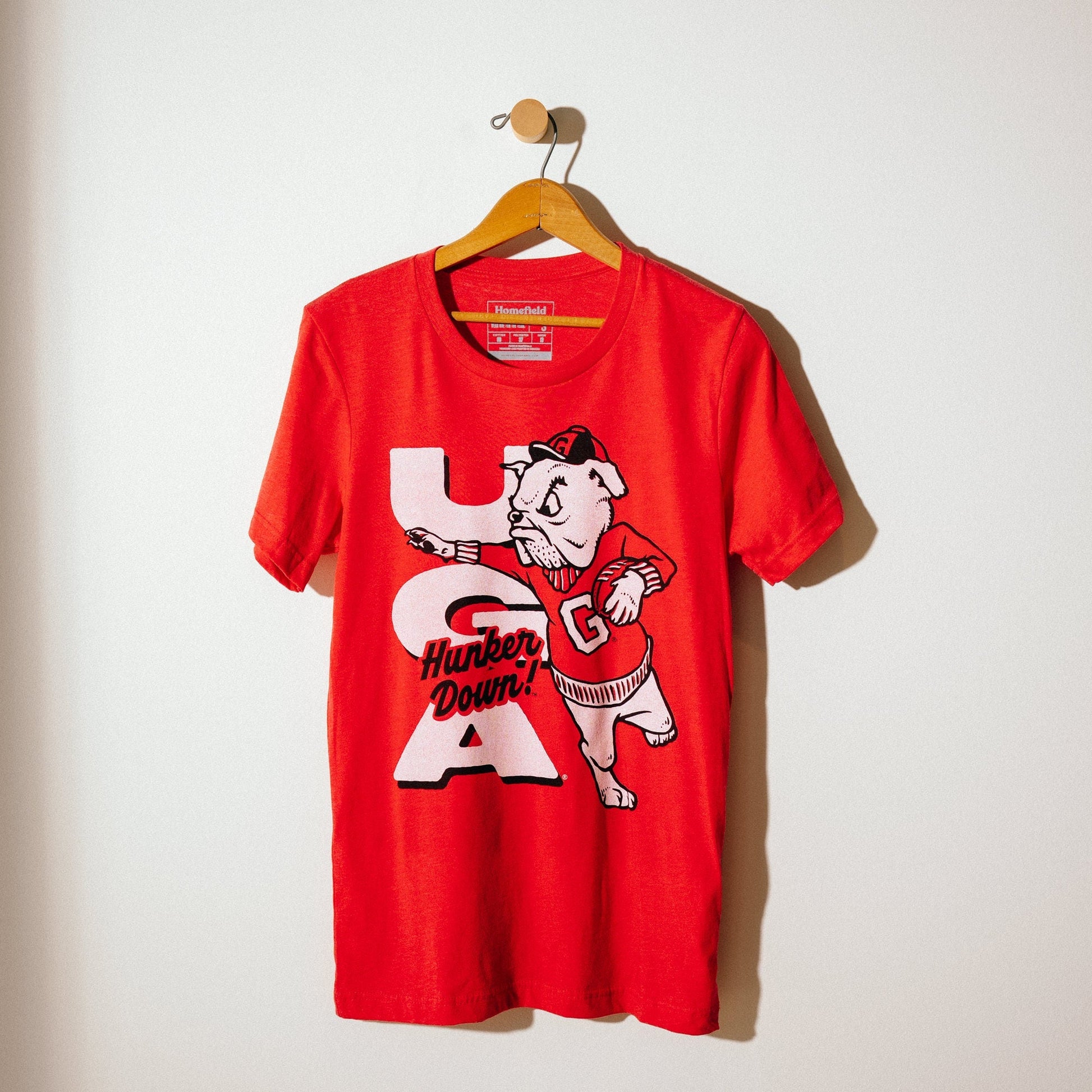 Georgia Bulldogs Vintage Football "Hunker Down" Tee