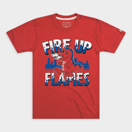 UIC Sparky D. Dragon "Fire Up Flames" Tee