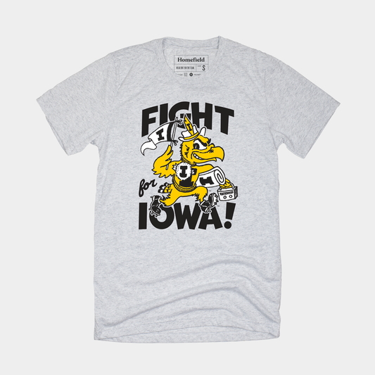 Vintage Fight for Iowa 1980s Herky Tee