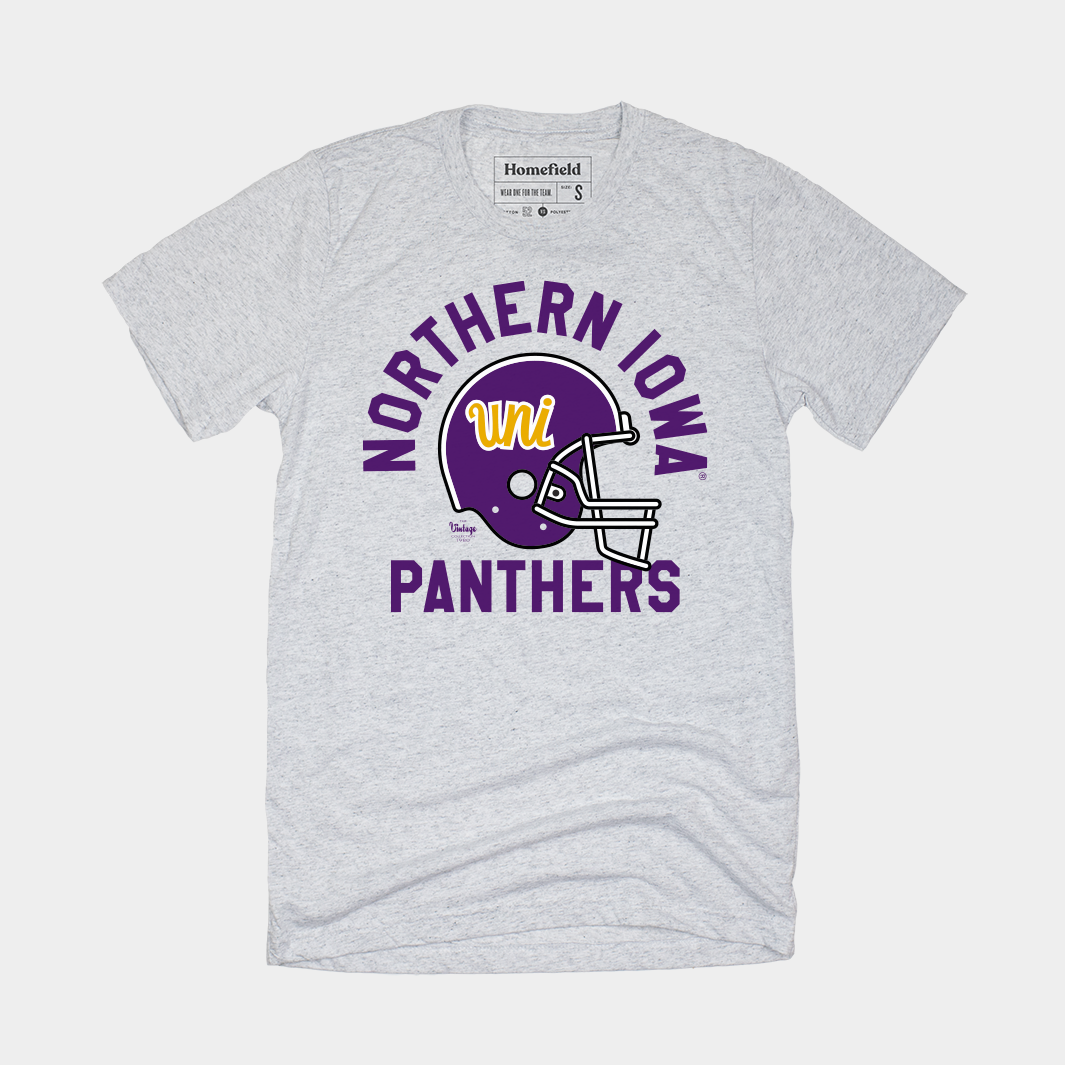 Northern Iowa Football Retro Helmet Tee