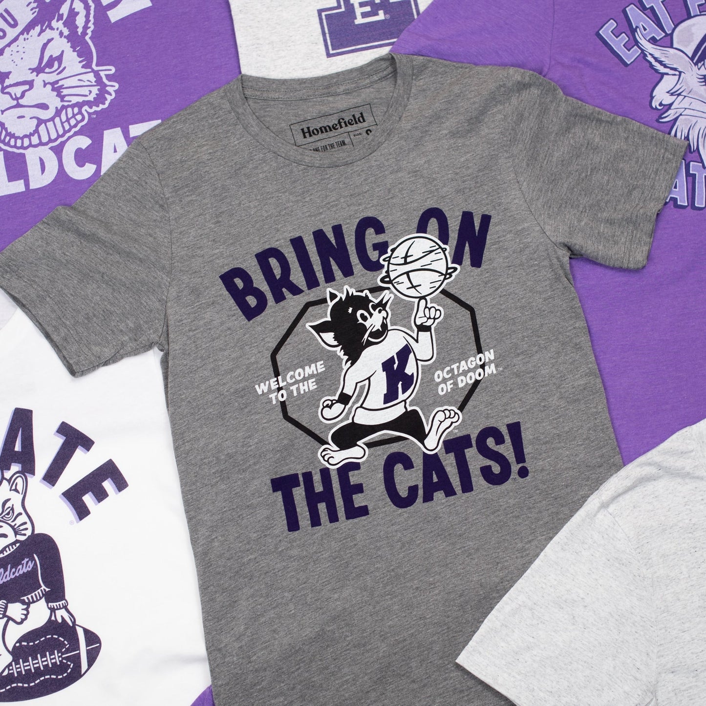Retro K-State Wildcats Basketball Tee