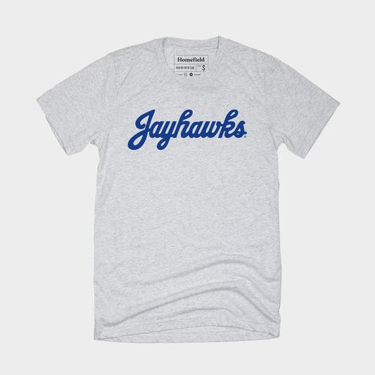 Classic Jayhawks Basketball Script Tee