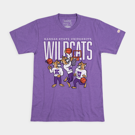 Kansas State Wildcats KSU Hoops Retro Tee