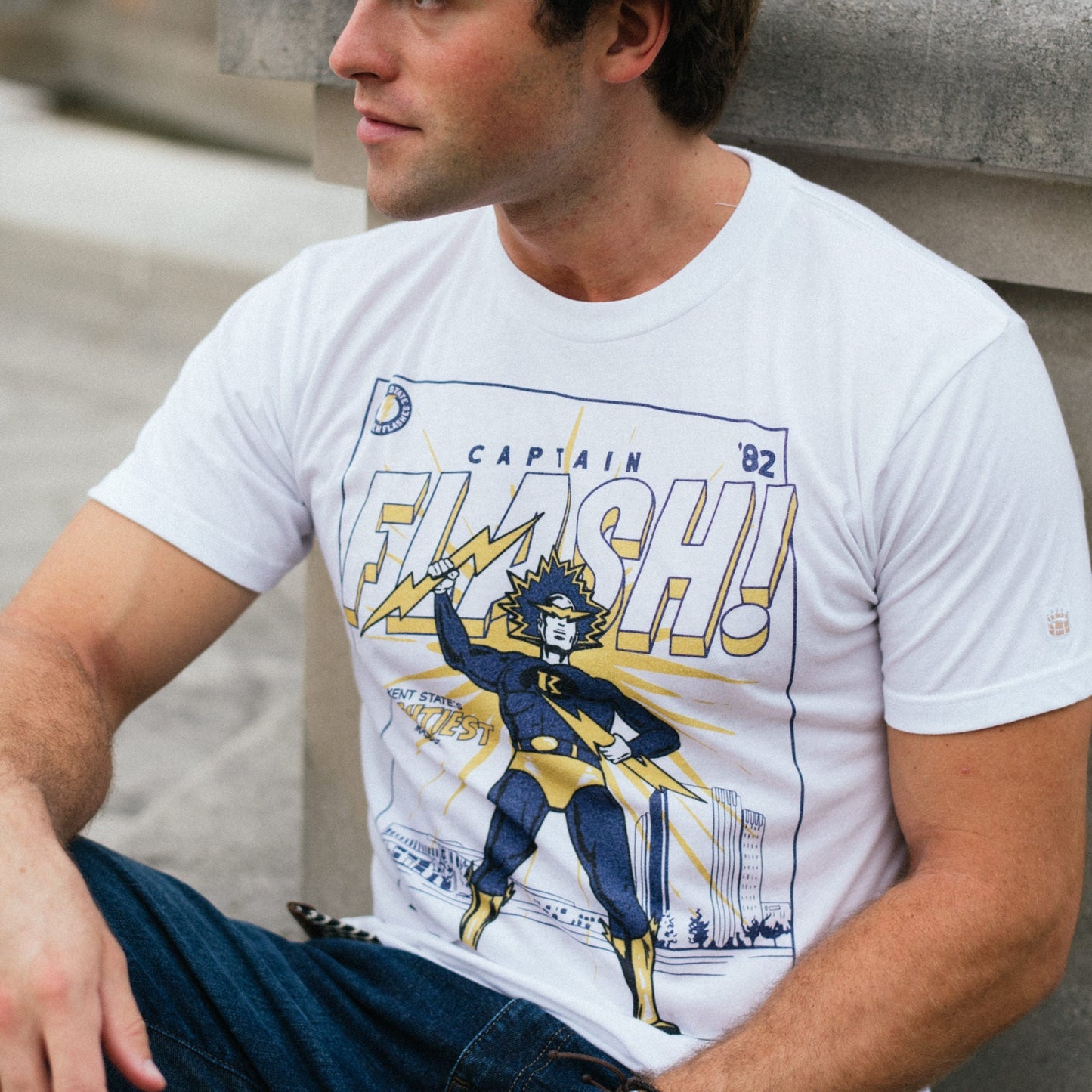 Kent State Vintage Captain Flash 1980's Tee