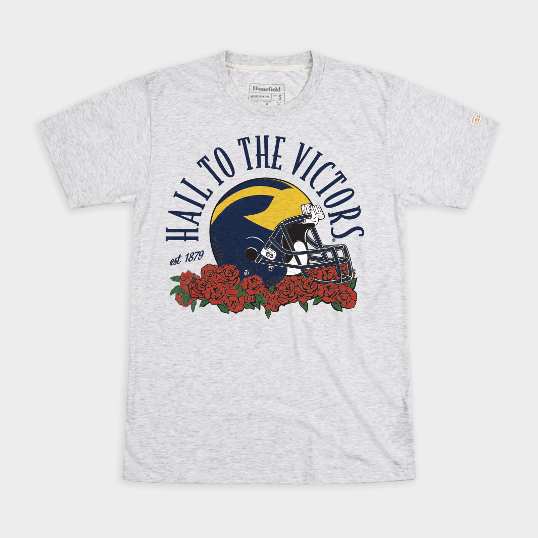 Michigan Football Throwback Roses Tee