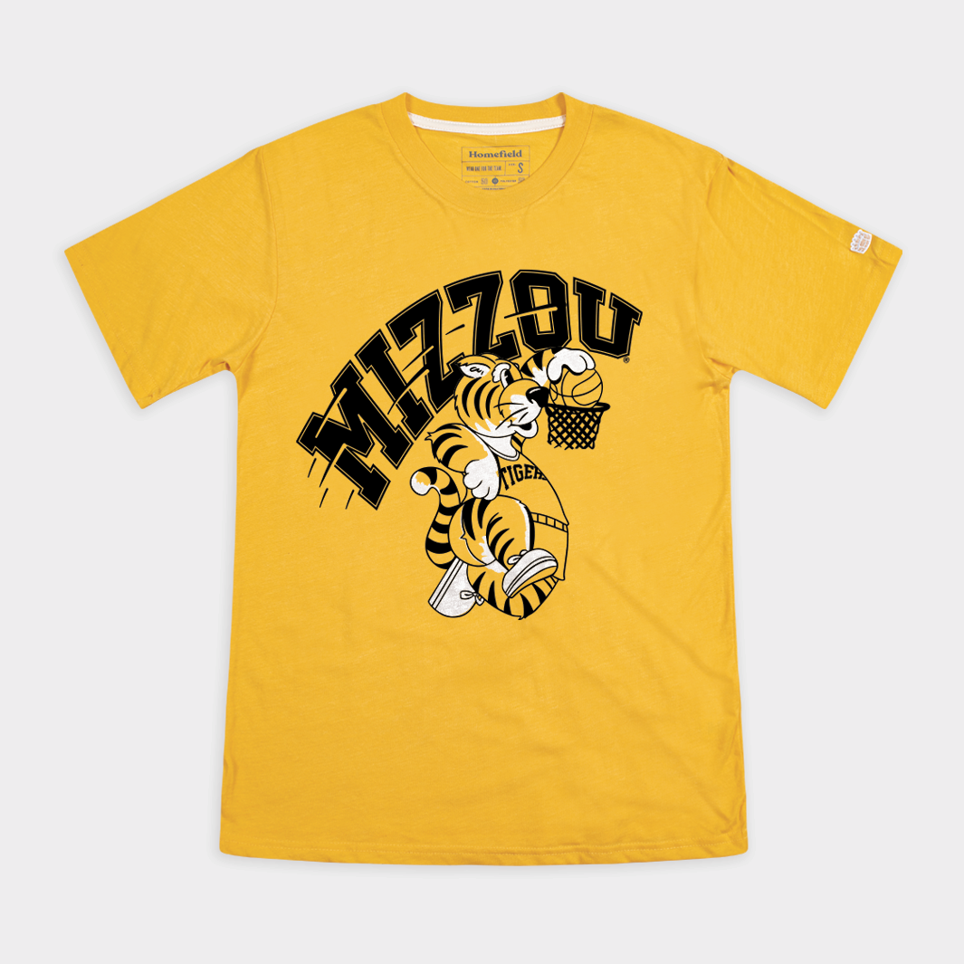 Mizzou Basketball Dunking Truman Tiger Tee