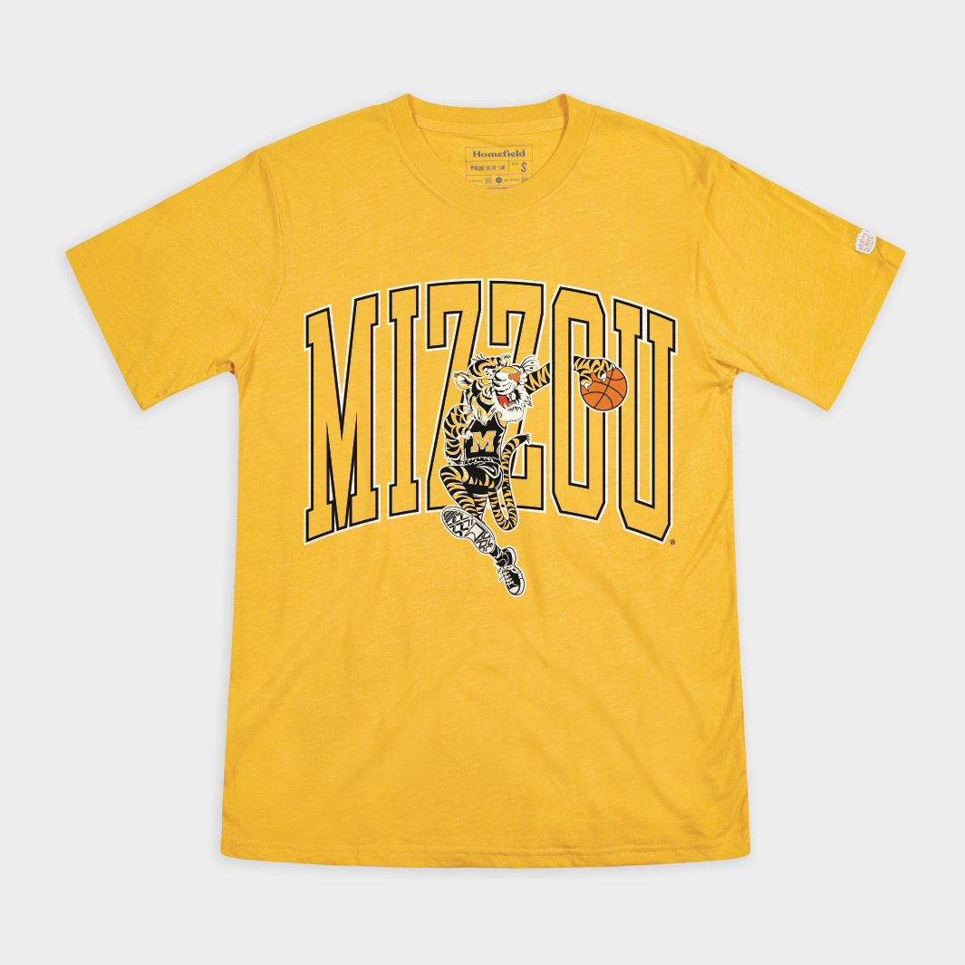 Mizzou Basketball Dunking Tiger Tee