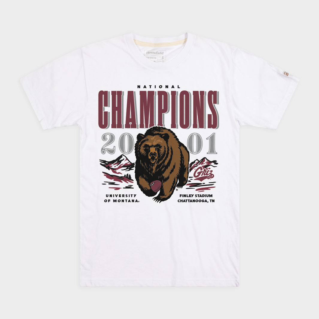 Montana Grizzlies Football 2001 Champs Tee