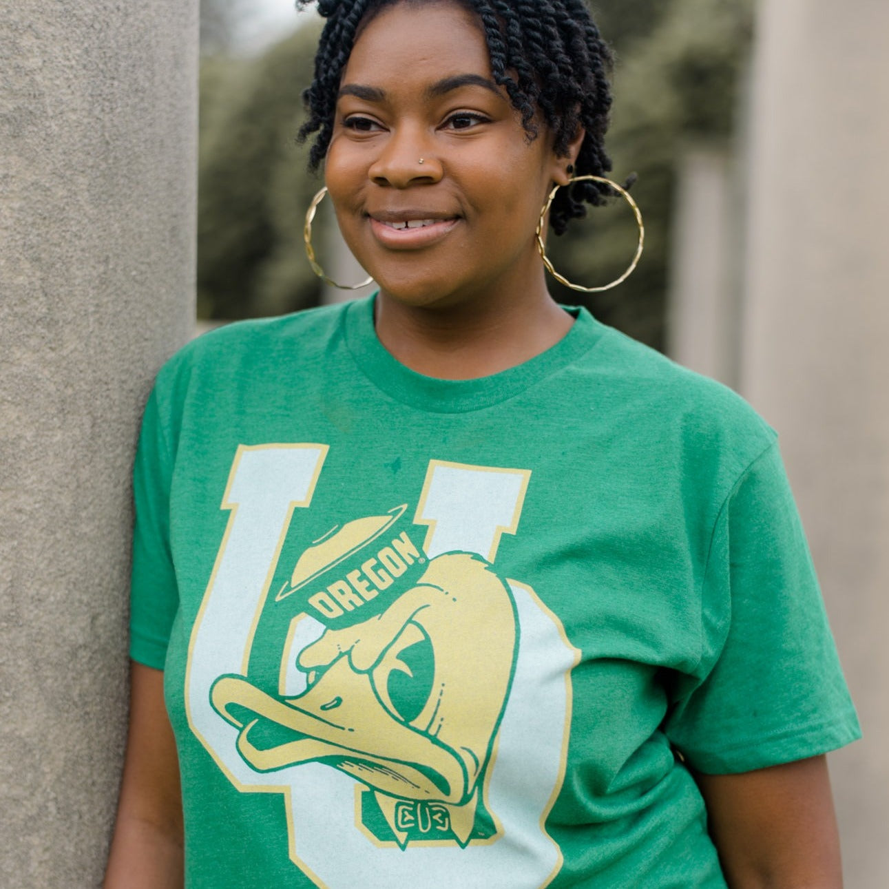 Oregon Ducks Vintage Logo and Interlocked "UO" Tee