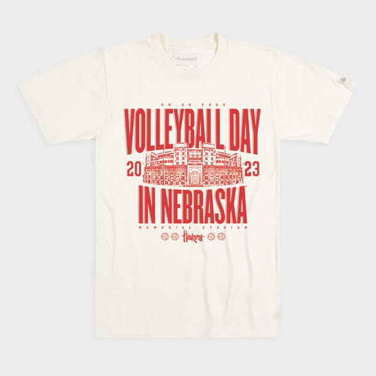 Nebraska Volleyball Day Memorial Stadium Tee