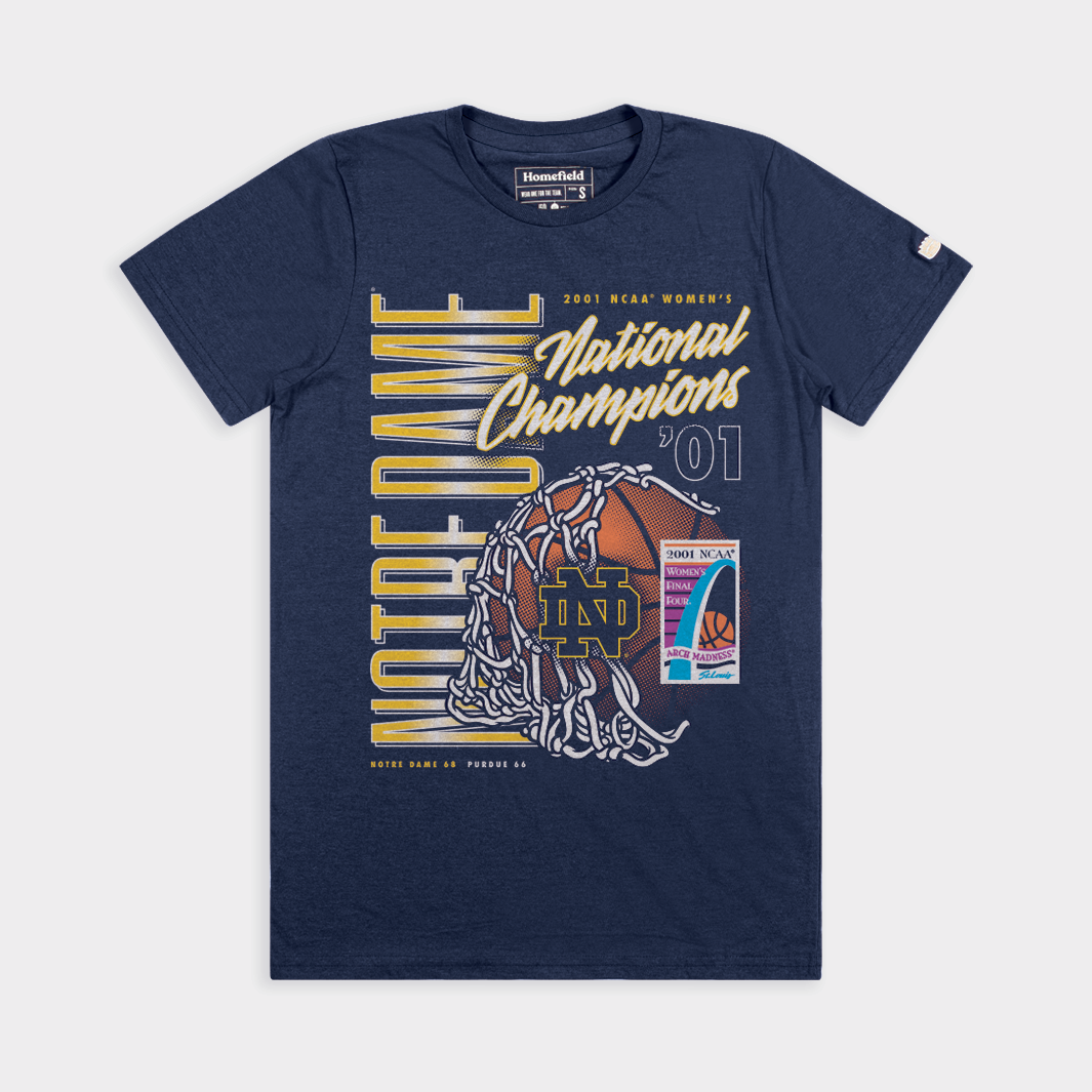Notre Dame Women's Basketball 2001 NCAA Champions Tee