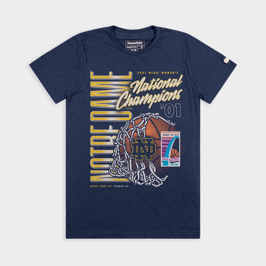 Notre Dame Women's Basketball 2001 NCAA Champions Tee