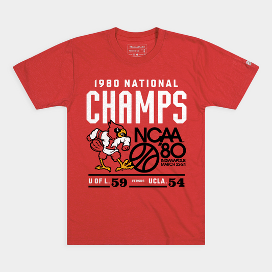 Louisville Men's Basketball 1980 NCAA Champs Tee