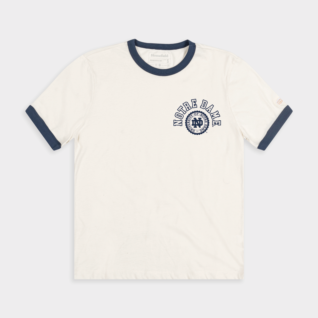 Notre Dame Classic Logo Ringer Tee