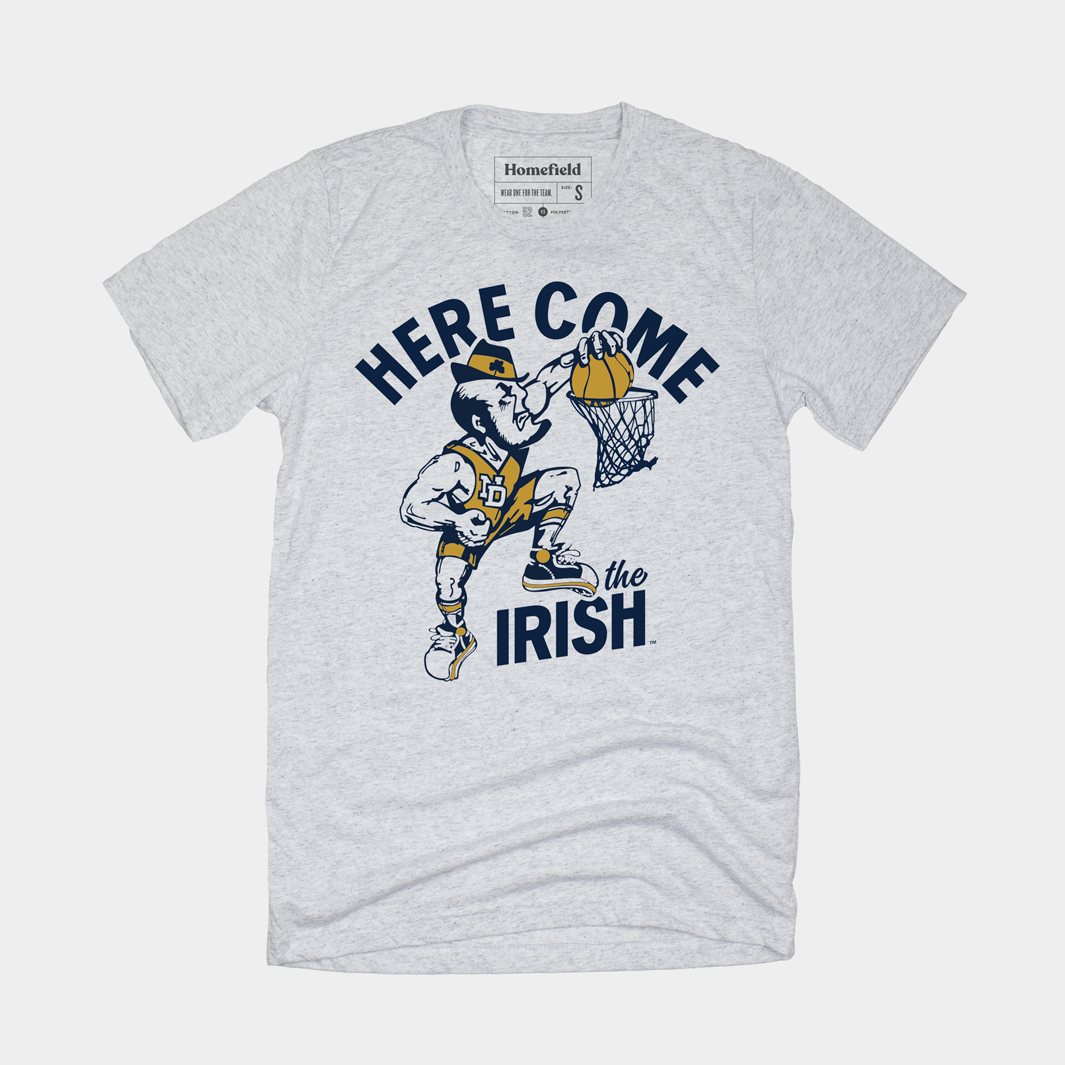 Notre Dame Dunking Leprechaun Basketball Tee