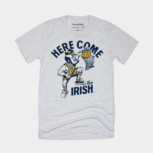 Notre Dame Dunking Leprechaun Basketball Tee