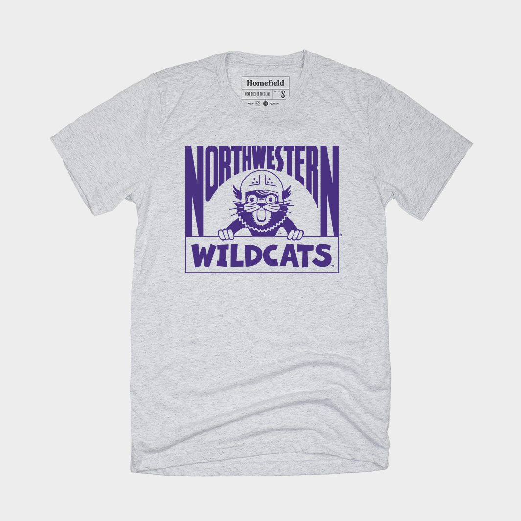 Northwestern Wildcats Vintage Football Mascot Tee