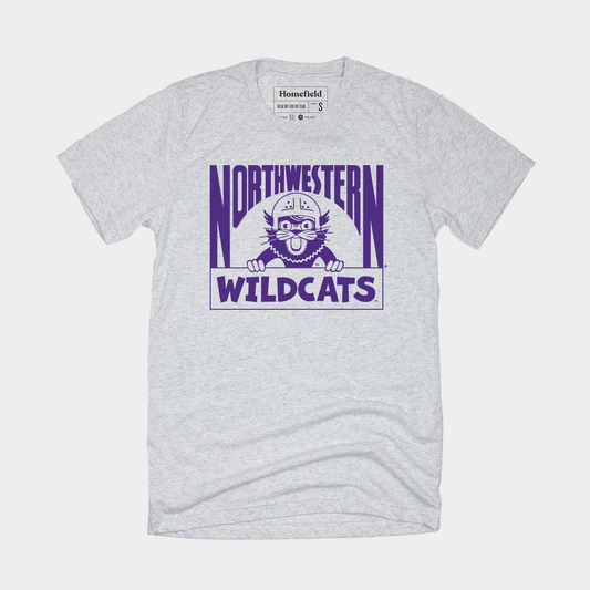 Northwestern Wildcats Vintage Football Mascot Tee