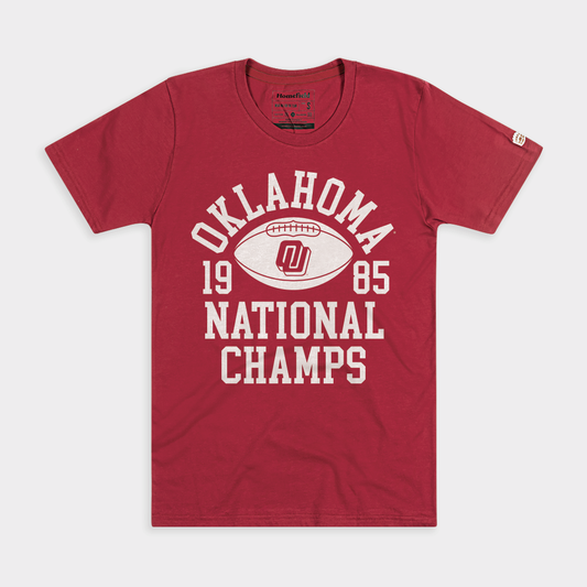Oklahoma Football 1985 National Champions Disco Logo Tee